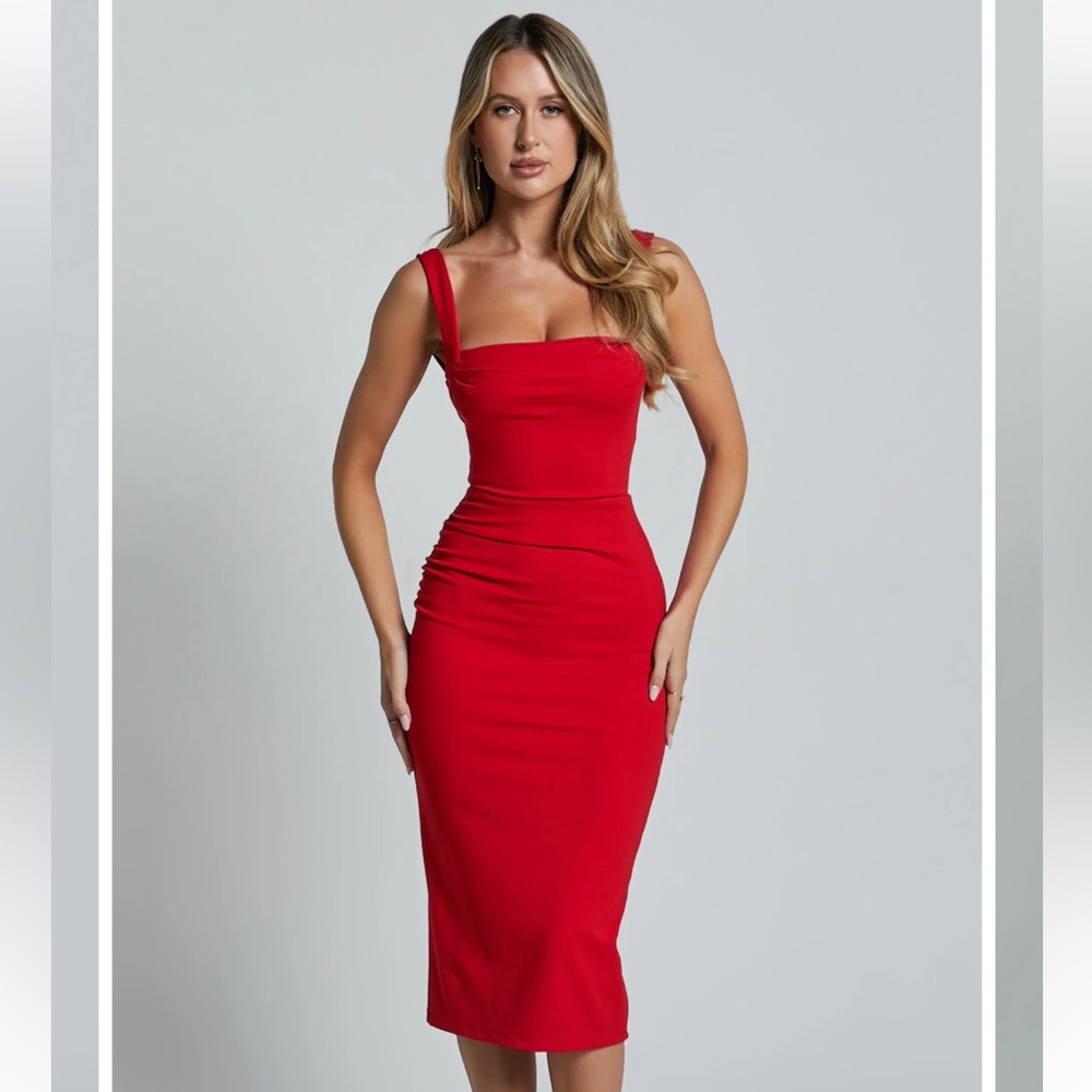Showpo Vibrant Red Midi Dress